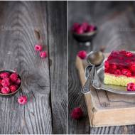 Ciasto anyżkowe z galaretką i malinami / Anise cake with jelly and raspberries