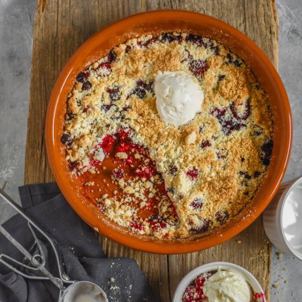 Bezglutenowe crumble na mące ryżowej