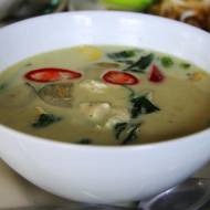 Tajskie zielone curry z krewetkami