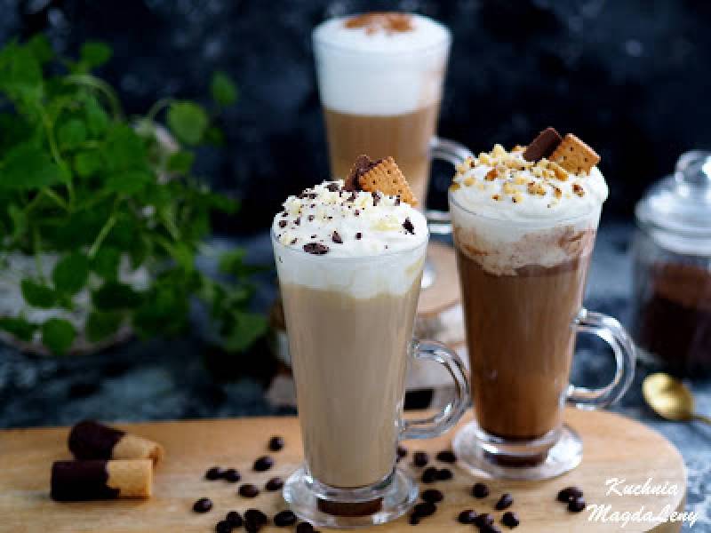 Smakowa kawa latte - z cynamonem, nutellą, białą czekoladą