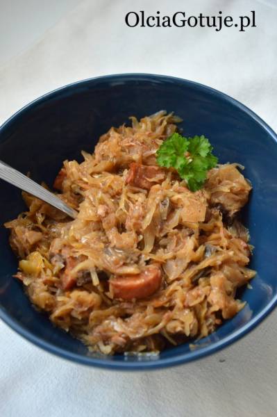 Bigos z kiszonej kapusty