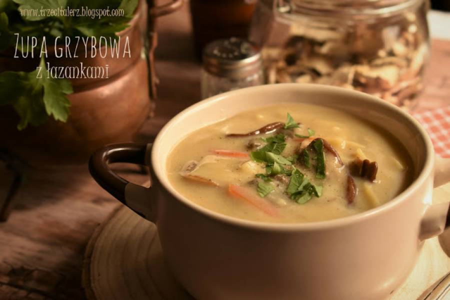Zupa grzybowa z łazankami – kuchnia podkarpacka