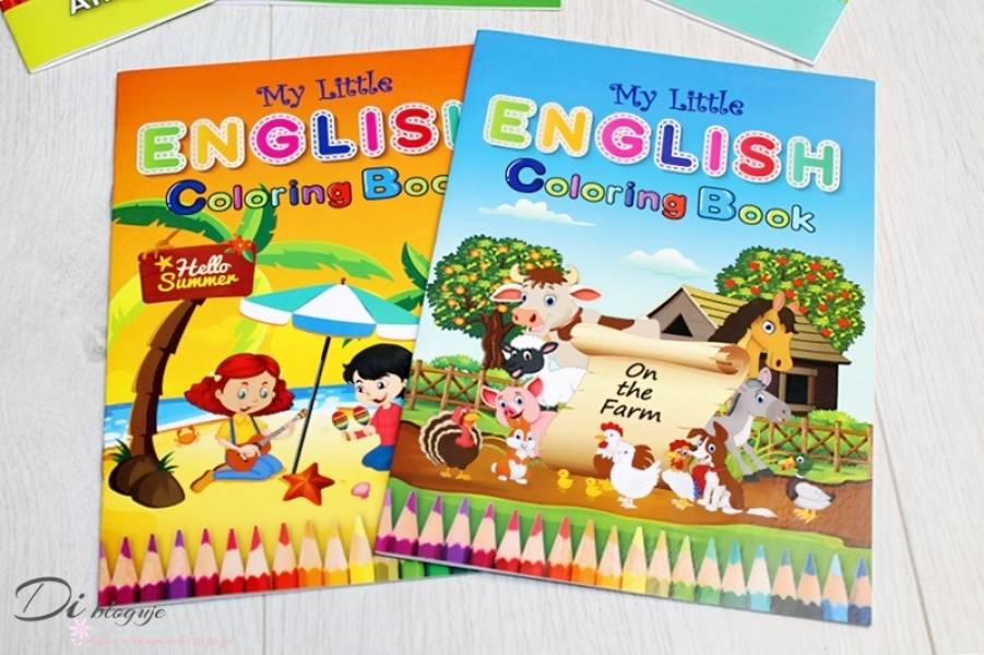 My Little English Coloring Book - recenzja kolorowanek, które uczą języka angielskiego