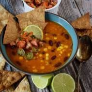 Wegańska meksykańska zupa soczewicowa