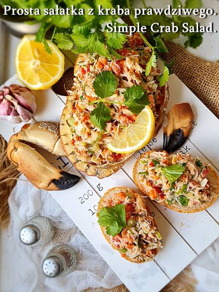 Prosta sałatka z kraba prawdziwego. Simple Crab Salad.