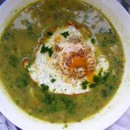 pyszna zupa szczawiowa z sadzonym jajkiem...