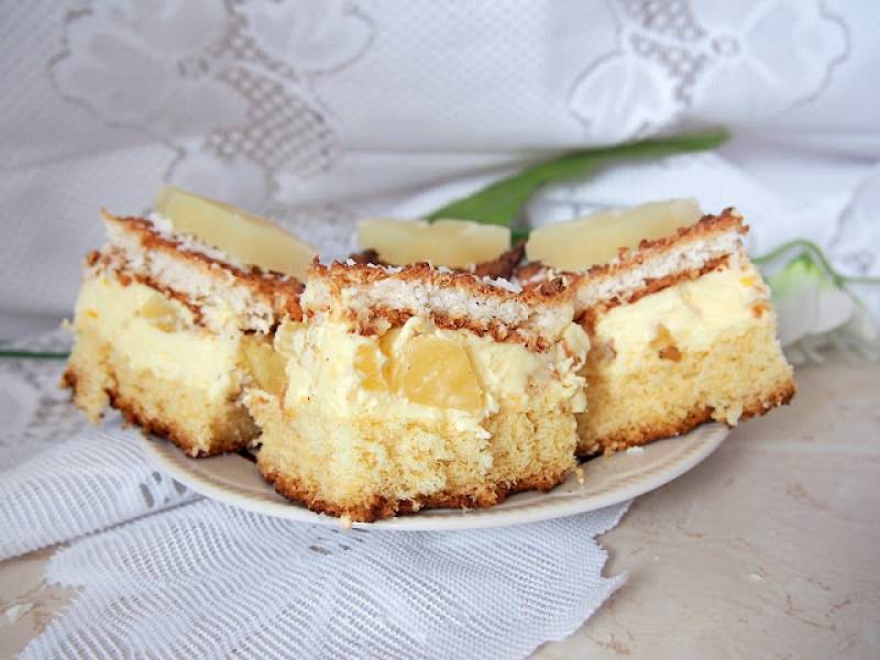 Pina colada - pyszne ciasto z anansem