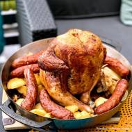 Kurczak pieczony w całości na grillu