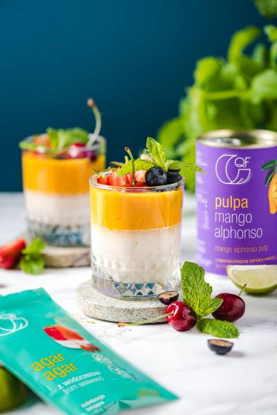 Panna cotta wegańska z mango