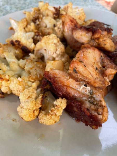 Kalafior i kurczak z grilla – prosty i smaczny !