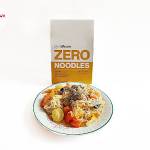 Mozzarella light z makaronem zero noodles, papryką czerwoną , pomidorkami i oliwkami