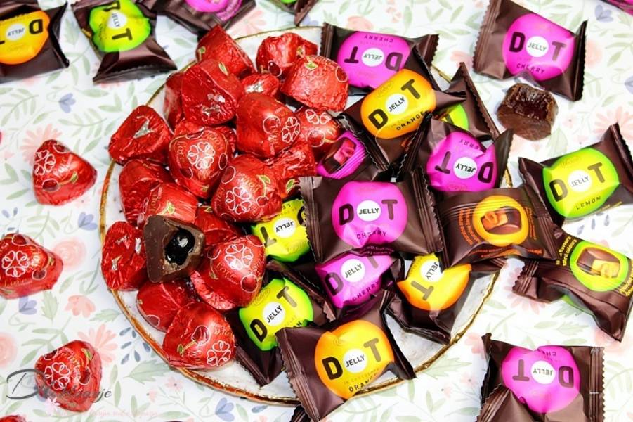 Galaretki owocowe w czekoladzie Jelly DOT i ponownie o pralinach Love & Cherry - recenzja