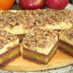 Pyszne ciasto Jesienny Rarytas (kakaowe z jabłkami, orzechami i budyniem)+FILM