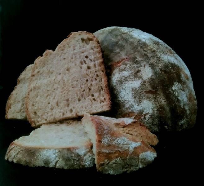 Chleb wiejski, żytnio-pszenny 50/50, trójfazowy na luźnym zaczynie (żurku) - wersja podstawowa