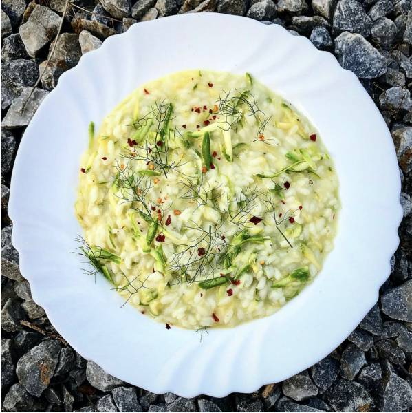 Risotto z cukinią latem pachnące