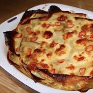 Lasagne z grzybami i kiełbasą