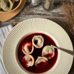 Barszcz czerwony z uszkami z kaszanką – kuchnia podkarpacka