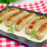 Biała kiełbasa w sosie chrzanowym