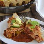 Zapiekane tortille lub enchilady z indykiem