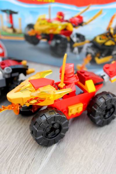 LEGO NINJAGO Bitwa samochodowo-motocyklowa między Kaiem a Rasem – recenzja