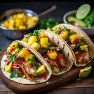 Tacos z kurczakiem i salsą z mango i awokado
