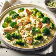 Szybki Kurczak z Brokułami w sosie serowo - śmietanowym: Idealny na Zdrowy Obiad
