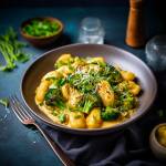 Gnocchi z brokułami w kremowym sosie curry: idealne połączenie włoskiej klasyki i orientalnych smaków