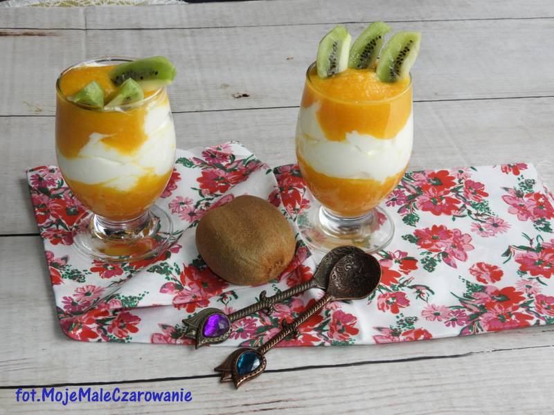 Pucharki kokosowe z mango