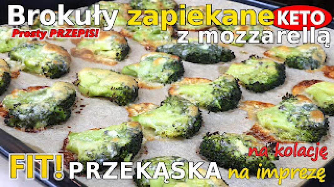 Przepis na pieczone brokuły z mozzarellą