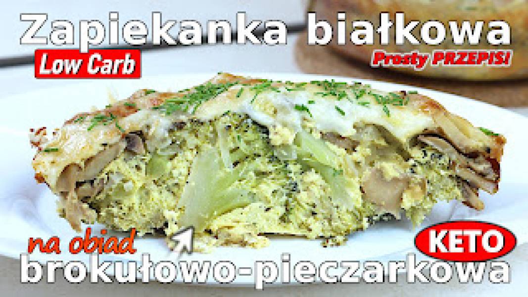 Zapiekanka z brokułem i pieczarkami