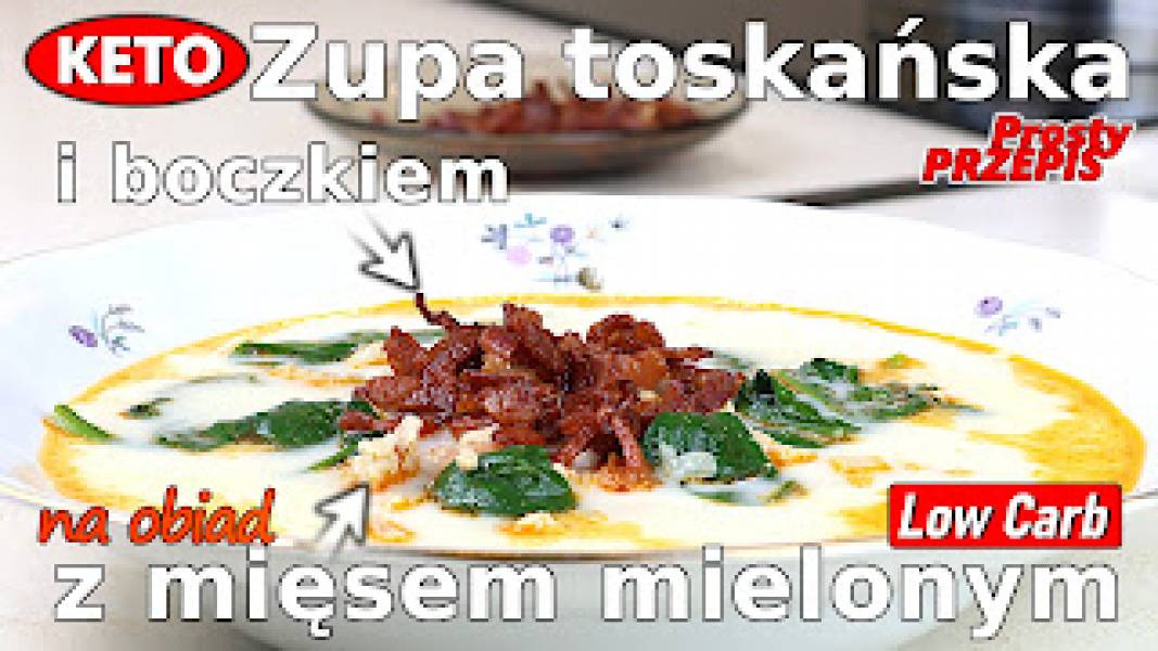 Przepis na toskańską zupę z mięsem i szpinakiem