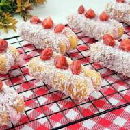 Ciastka truskawkowe kokosanki bez pieczenia