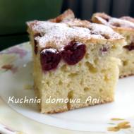 Ciasto na kefirze z owocami bez użycia miksera