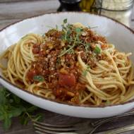 Wegańskie bolognese z tofu