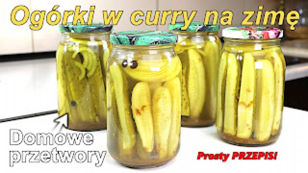 Przepis na ogórki z curry