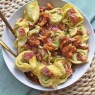 Tortelloni z kurkami i boczkiem