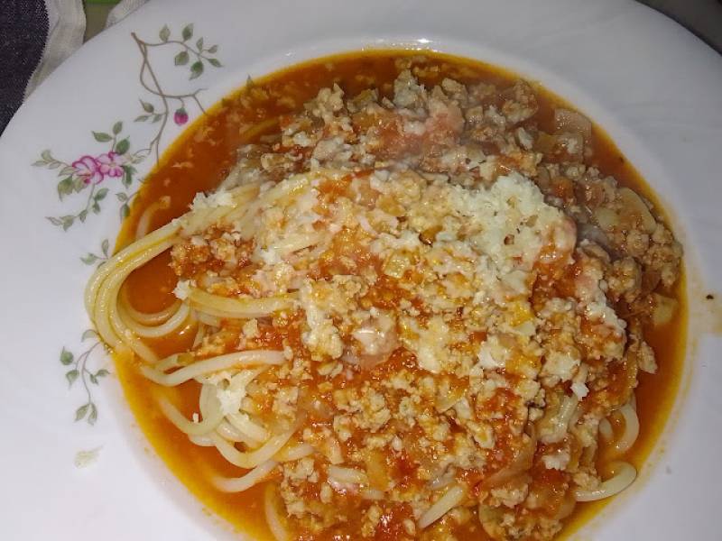 na szybko spaghetti z a'la bolognese...