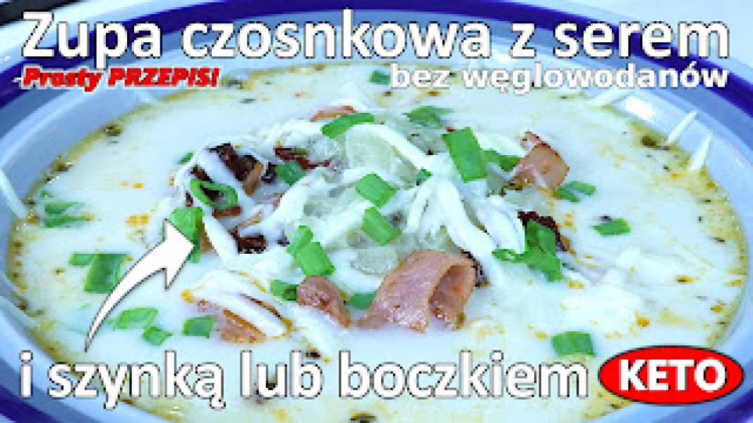 Przepis na zupę czosnkową z szynką