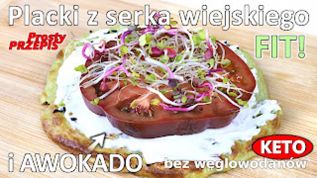 Przepis na placki z serka wiejskiego i awokado