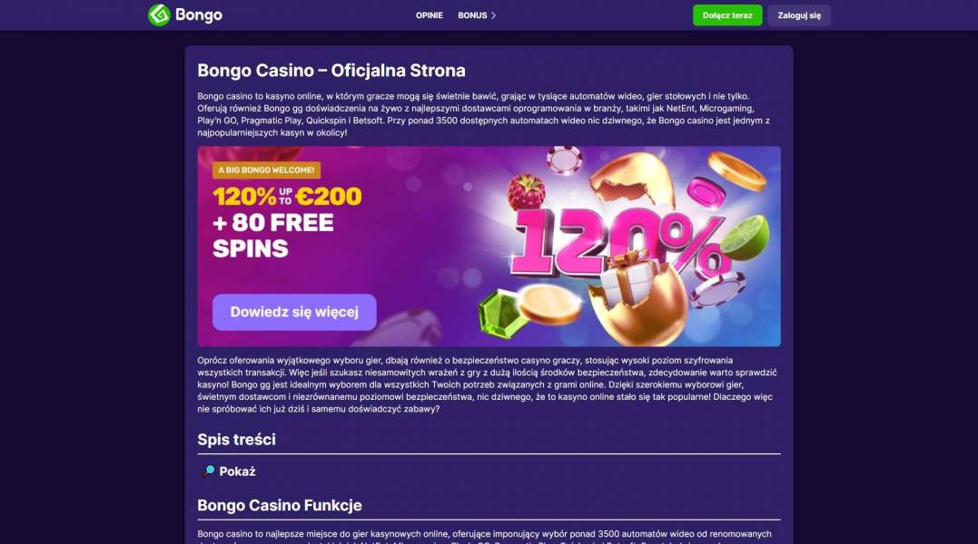 Bongo Casino Mobilna Wersja dla Graczy z Polski: Jak Działa i Co Oferuje?