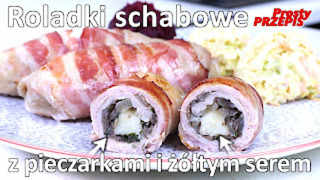 Przepis na roladki schabowe z pieczarkami i serem z piekarnika