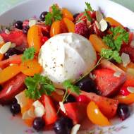 Burrata z pomidorami