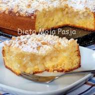 Szybkie ciasto łyżką mieszane z jabłkami
