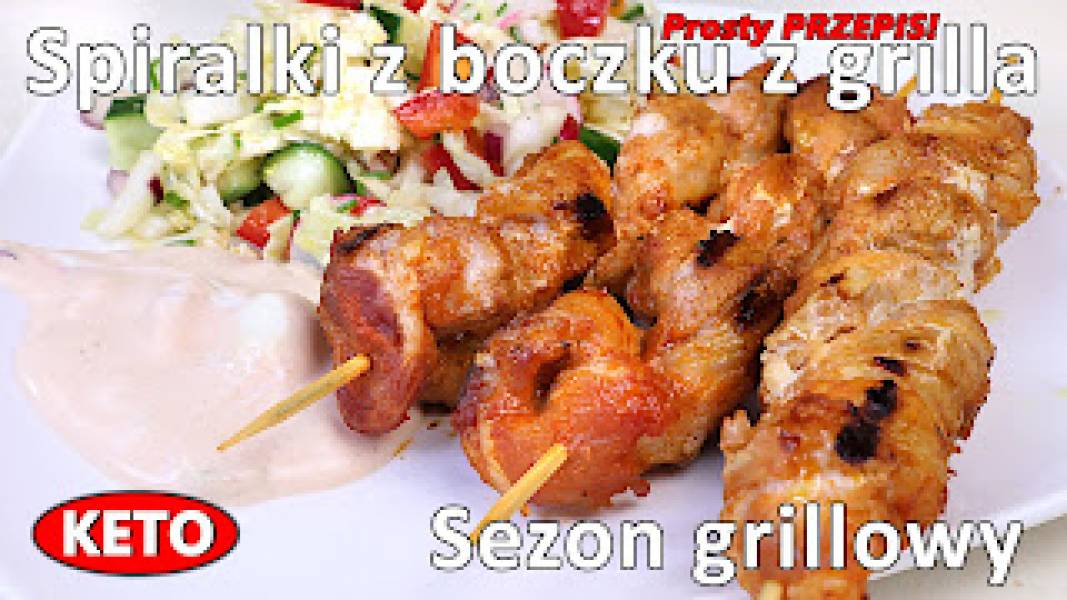 Przepis na spiralki z boczku na grilla
