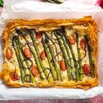 Tarta ze szparagami z ciasta filo