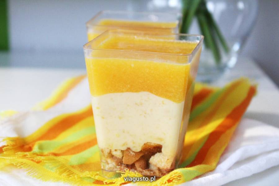 Deserki z mango z galaretką