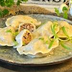 Pierogi z kaczką i masłem rozmarynowym