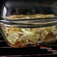 Pieczony bigos z młodej kapusty i kimchi