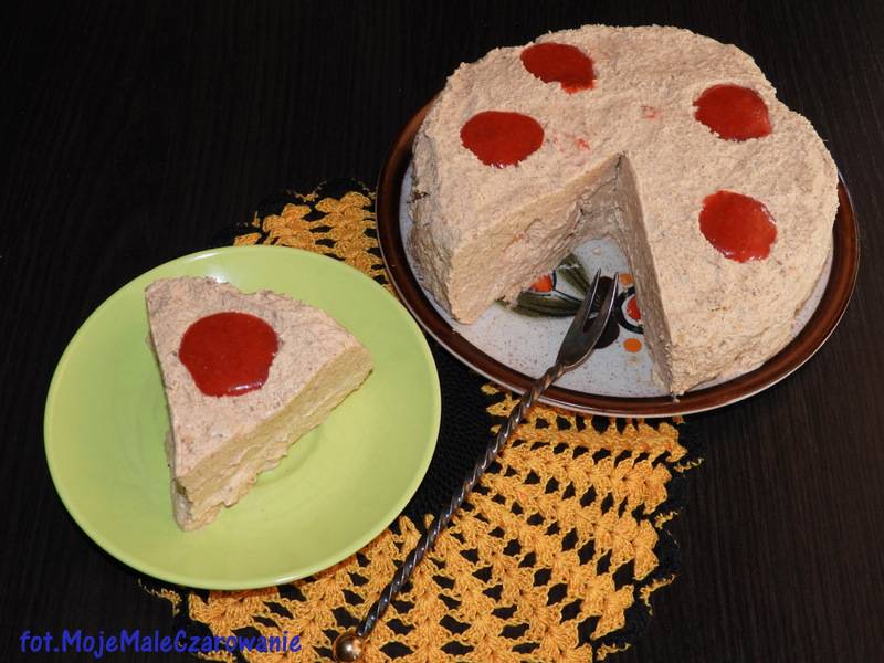 Sernik do kawy - sernik na zimno z mango