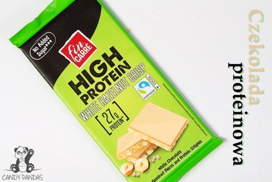 Biała czekolada proteinowa z orzechami laskowymi – Fin Carre (Lidl)